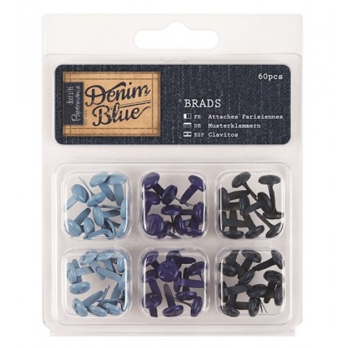 Микс от брадс - Papermania - Brads (60pcs) - Denim Blue - Blue